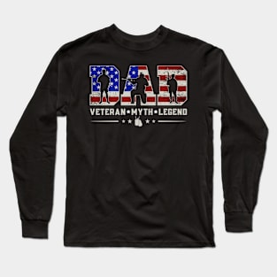 Dad The Myth Military Long Sleeve T-Shirt